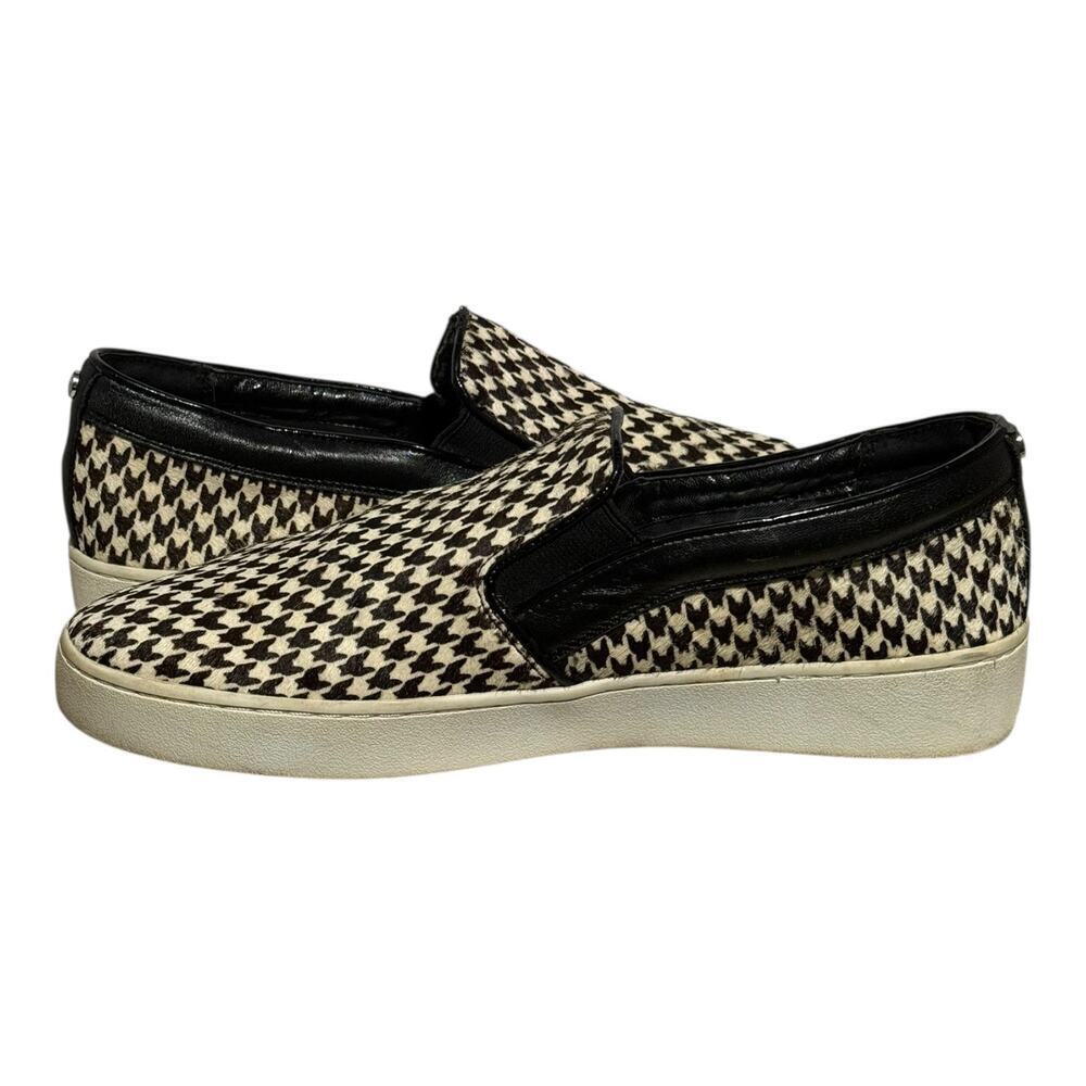 Michael Kors Houndstooth Slip On Sneakers Black White Women's Size 9.5M - Picture 5 of 7